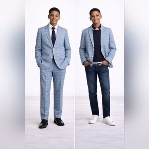 Tommy Hilfiger THFlex Glen Plaid Suit Jacket Size 18